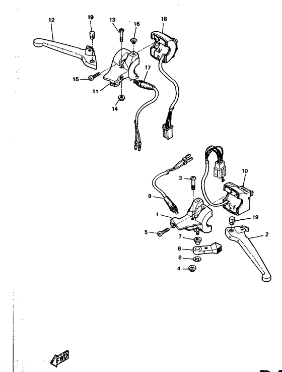 Handle switch. lever