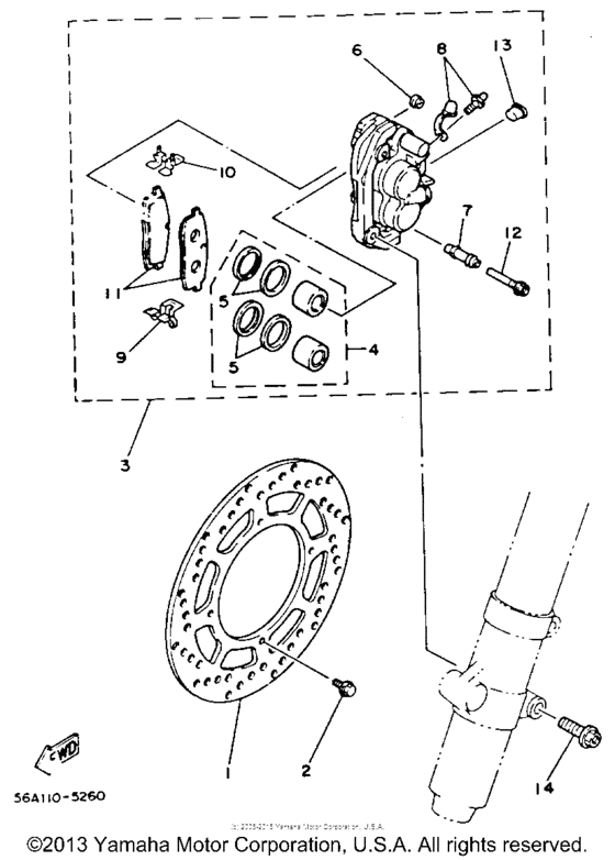 Front brake-caliper