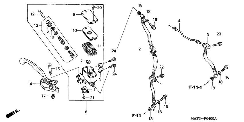 Fr. brake master cylinder