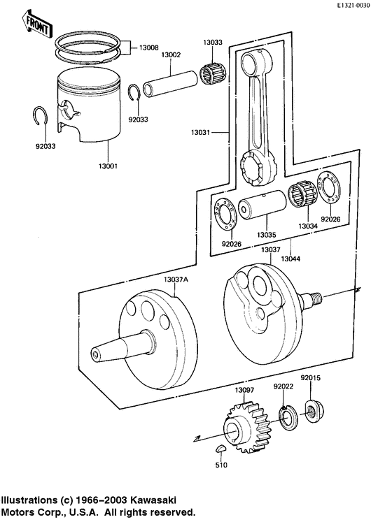 Crankshaft/piston