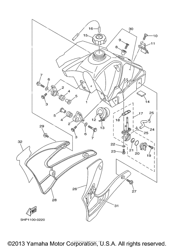 TTR125LM Топливный бак