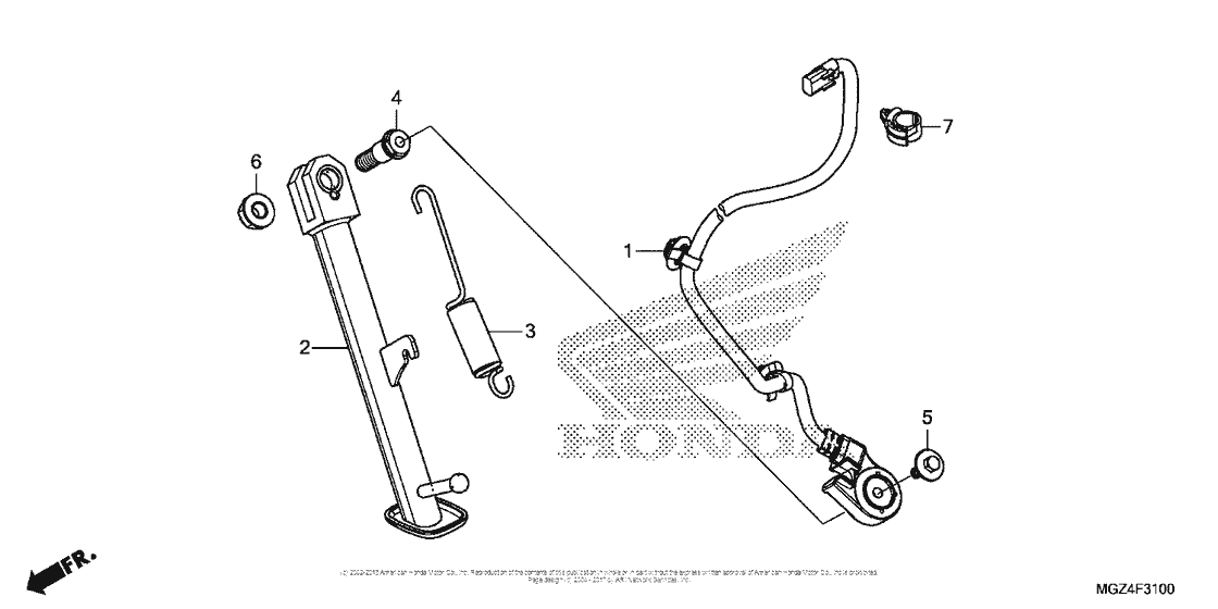 CBR500R (ABS) Подножка