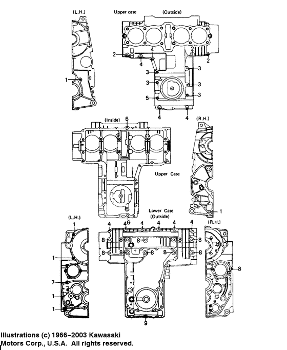 Crankcase bolt & stud pattern