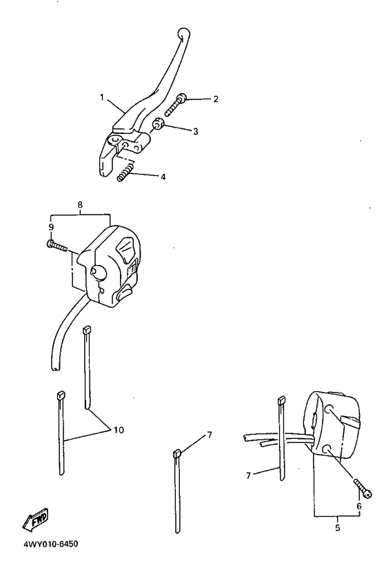 XVZ1300A Handle switch. lever