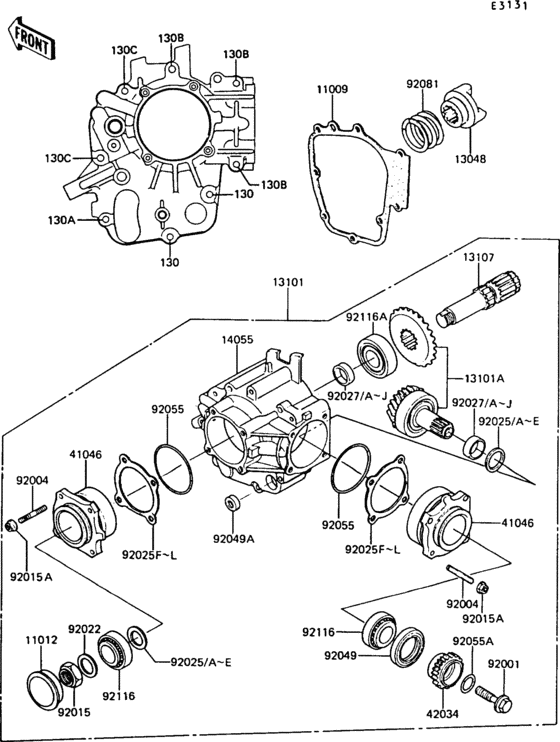 Front bevel gear(1/2)