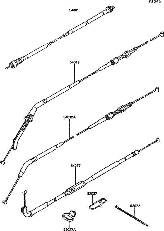 ZG1000 Тросы управления