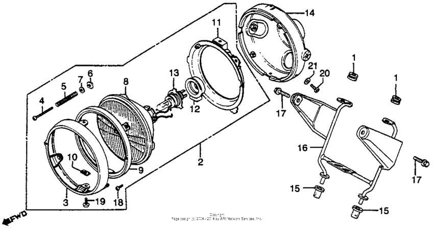 Gl650 headlight