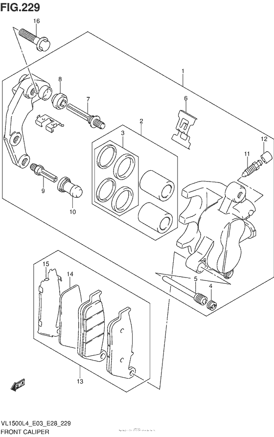 Front Caliper (Vl1500L4 E28)