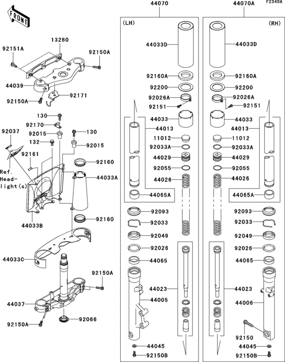 Front fork(1/2)(n7f/n7fa/n8f/n8fa)