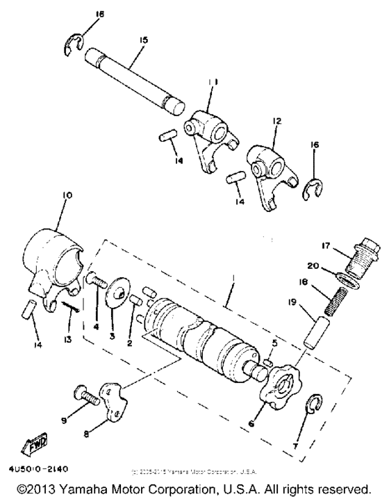 RX50K Shift cam - fork
