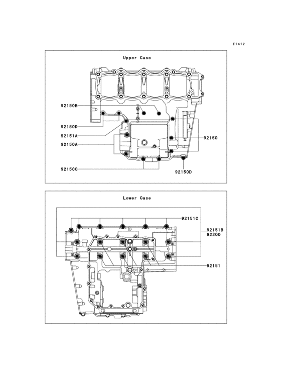 ZR750 Болты крепления картера