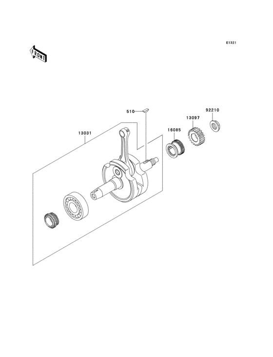 BR125 Коленвал