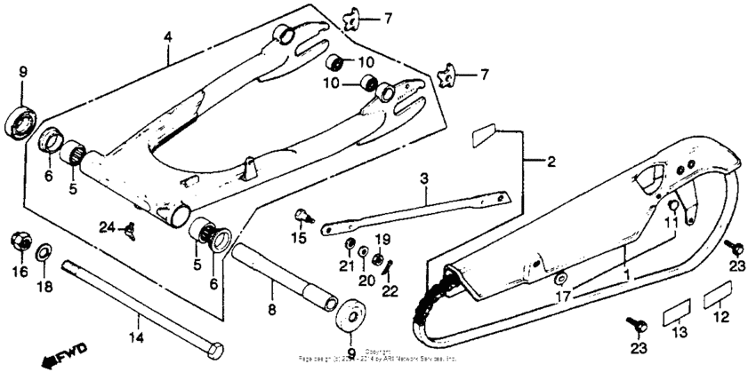 Swingarm + chain case