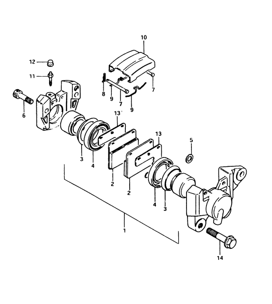 GSX750 Задний суппортs