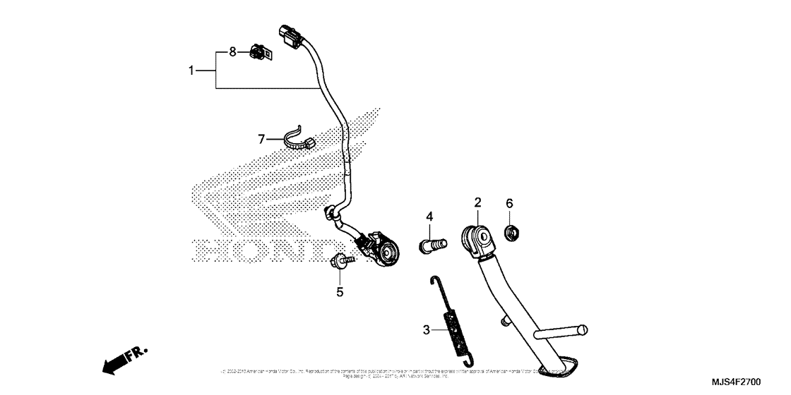 NC700J (DCT) Подножка