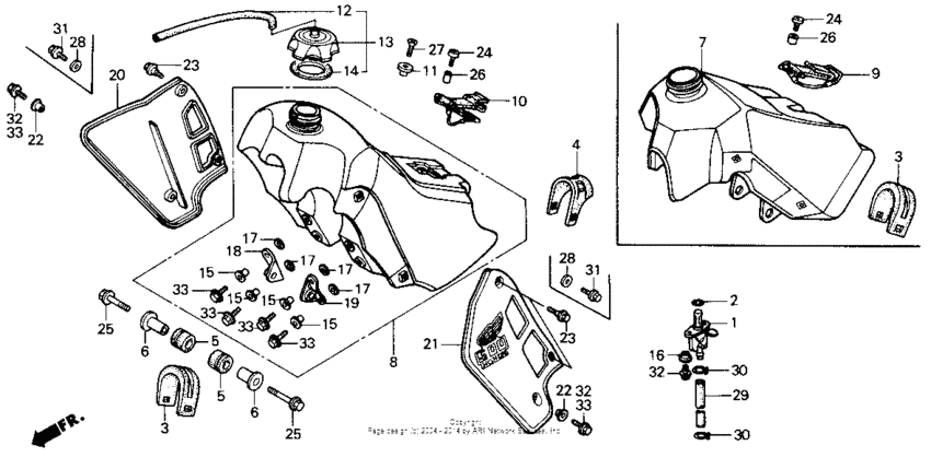 CR500R Fuel tank 85-89