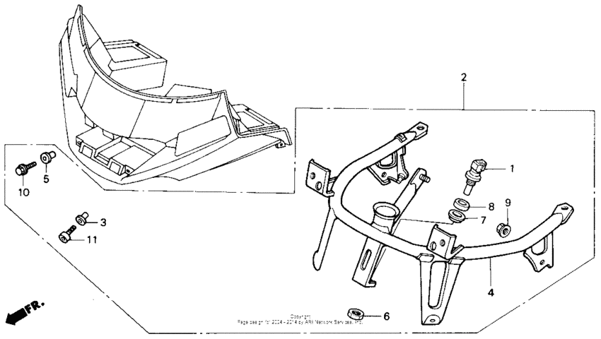 GL1500 Cowl stay set 90