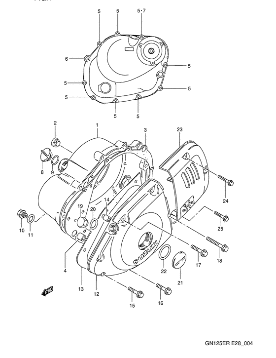 Crankcase cover ass`y  (v