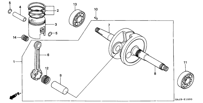 Crankshaft/piston