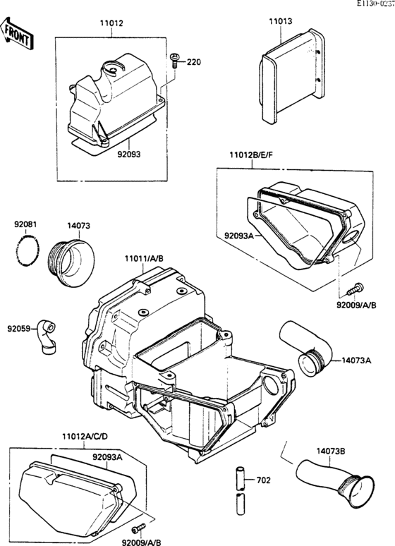 EX500 Воздушный фильтр