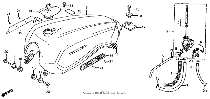 Fuel tank + fuel valve