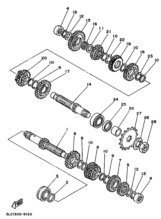 TZ250 Трансмиссия