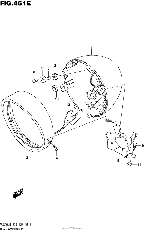 Headlamp Housing (Vl800Tl5 E33)