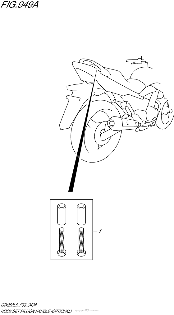 GW250 Hook Set Pillion Handle (Optional)