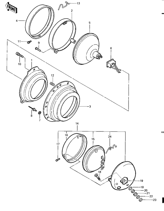 Headlight/pursuit lights