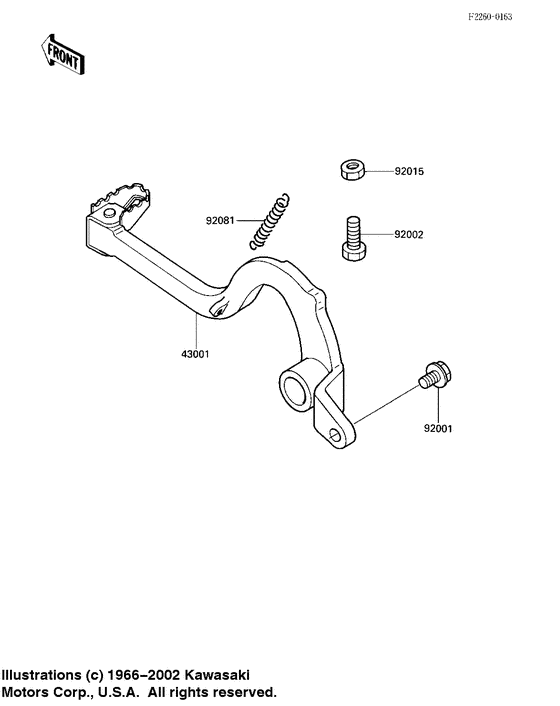 KX125 Педаль тормоза