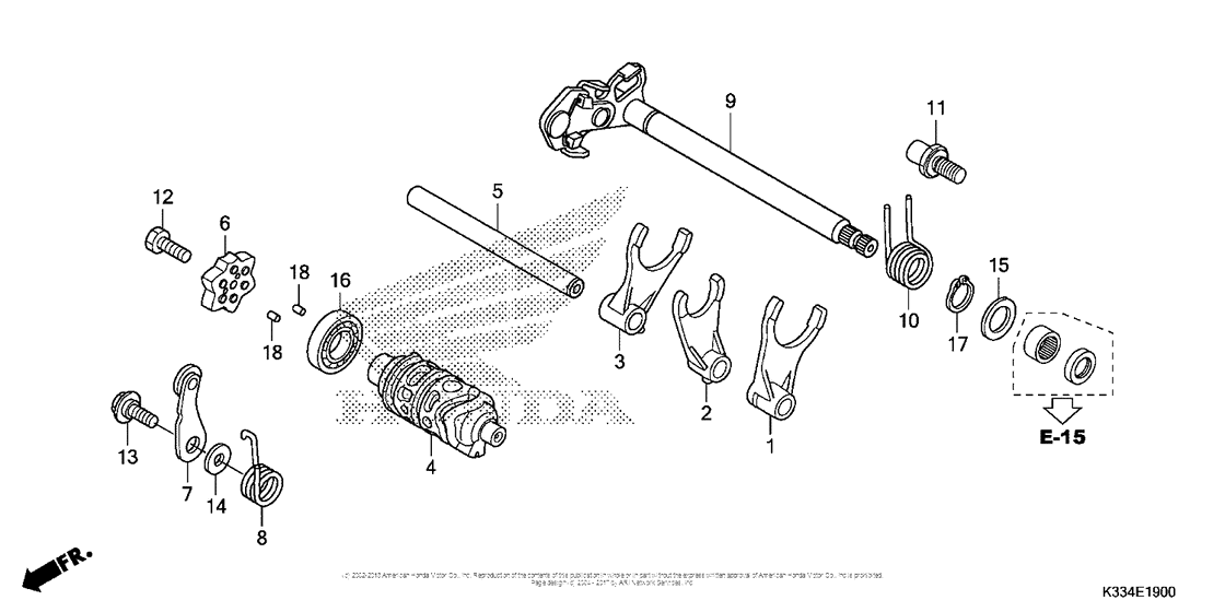 CBR300R (ABS) Вилка переключения передач