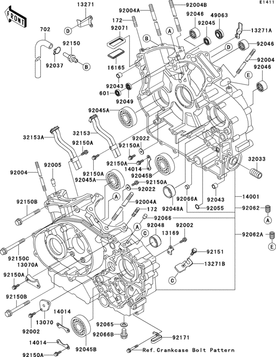 VN1500 Crankcase(1 / 2)(vn1500-e2-e4)