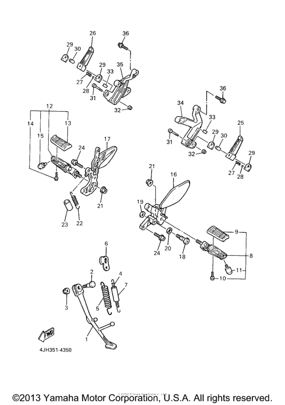 YZF600RMC Подножки