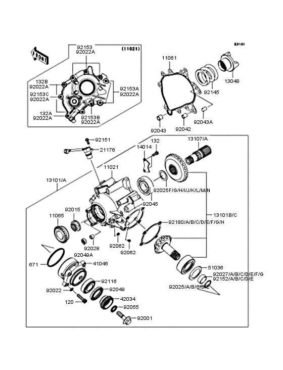 ZG1400 Передняя коническая зубчатая передача