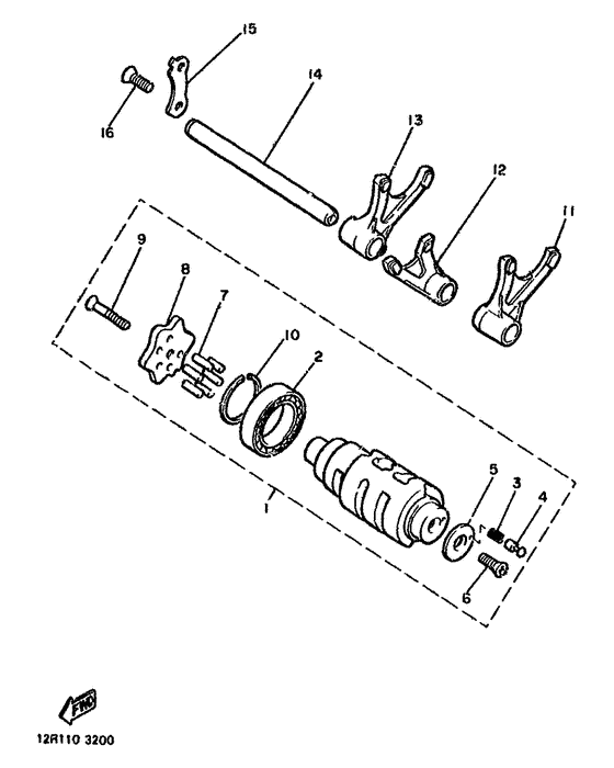 Shift cam. fork