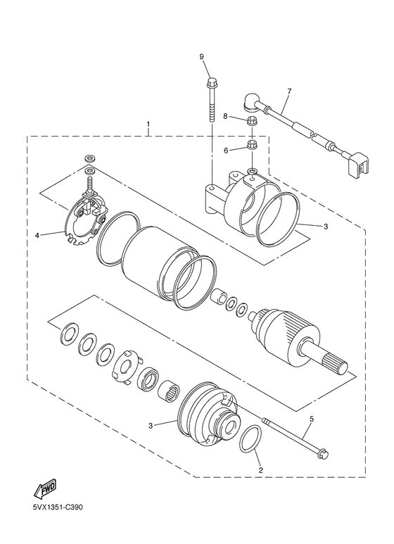 FZ6-N Стартер