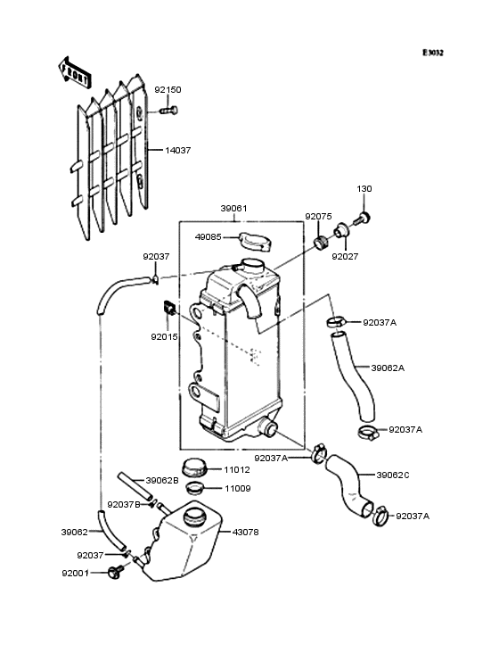 KMX80 Радиатор