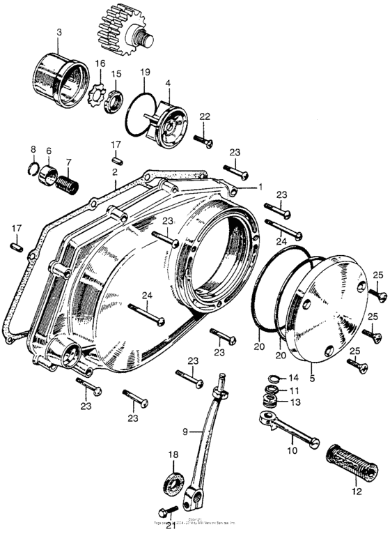 Right crankcase cover + oilfilter