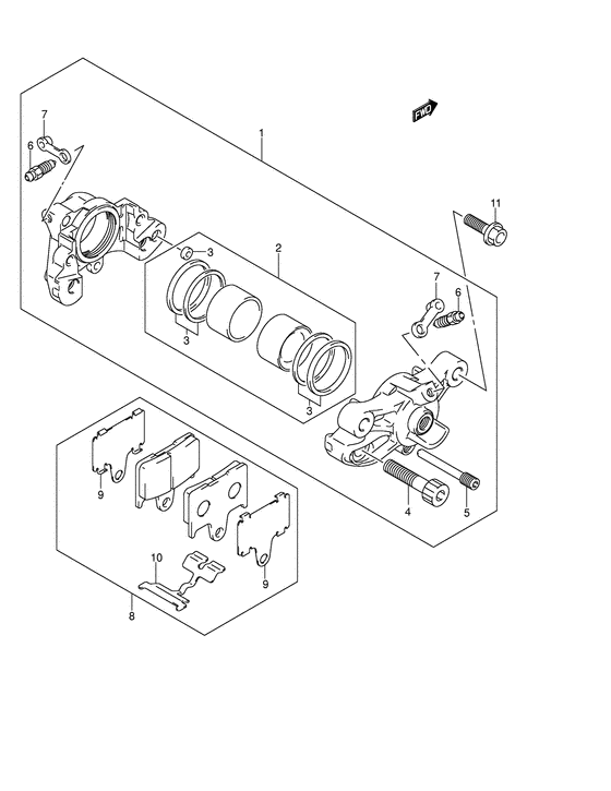 GSX-R1000 Задний суппорт