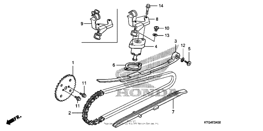 Cam chain + tensioner