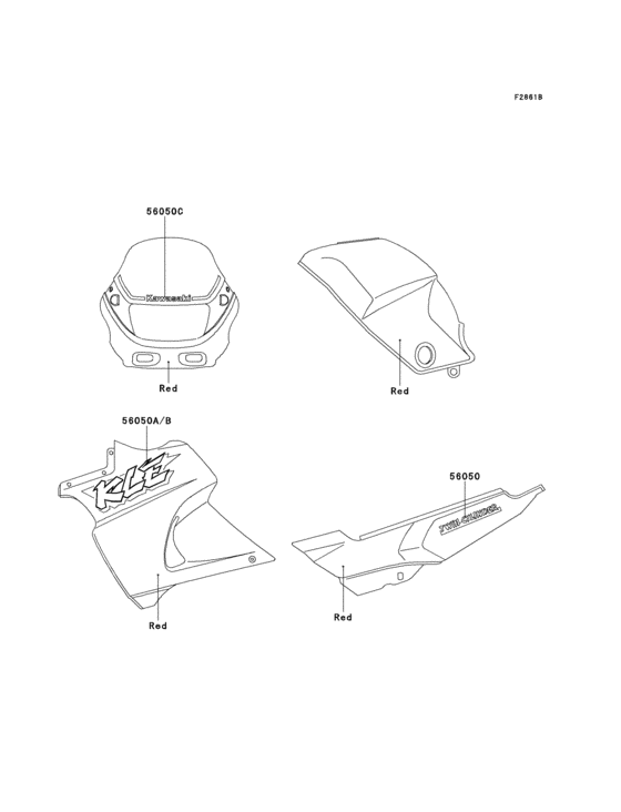 KLE500 Decals(red)(kle500-a2)