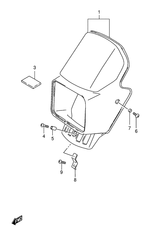 Headlamp cover  front fender