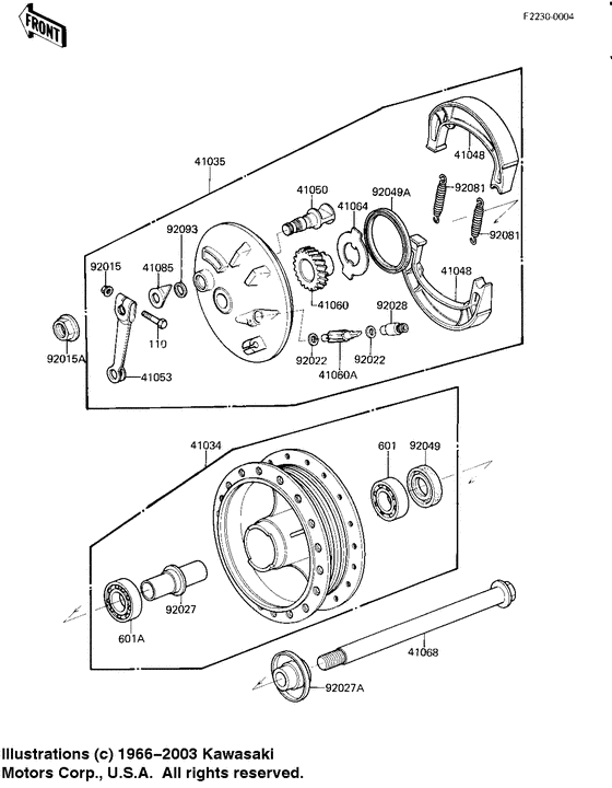 Front hub/brake