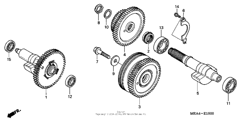 VTX1300S Валансирный вал