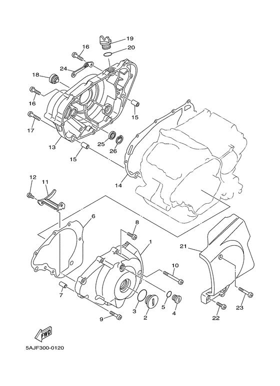 XV125S Крышка картера двигателя