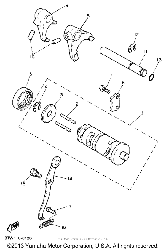 BW80A Shift cam - fork