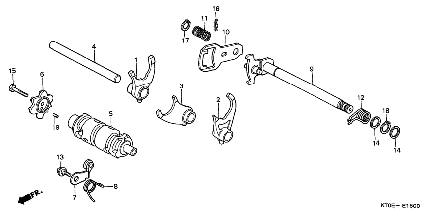 Shift drum/shift fork