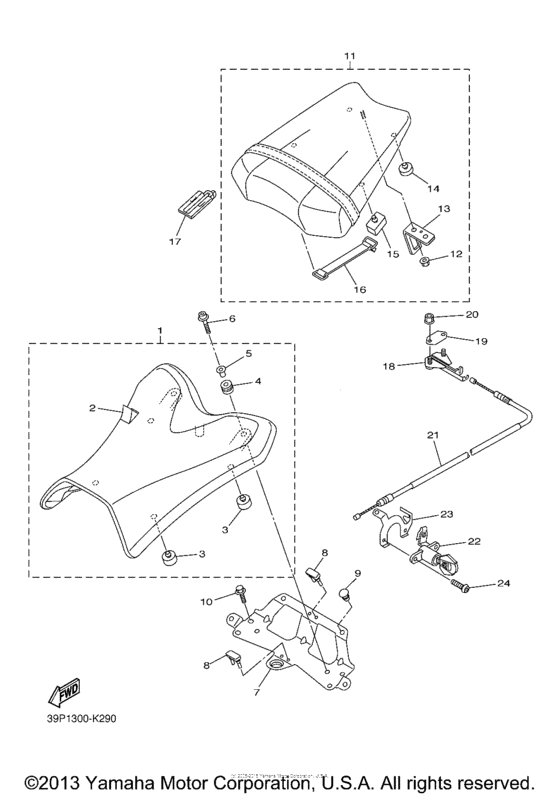 FZ8NDC Сиденье