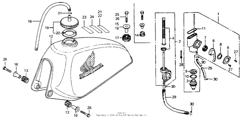 Fuel tank + fuel valve