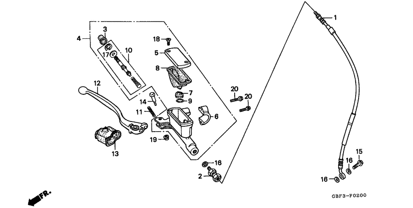 Fr. brake master cylinder